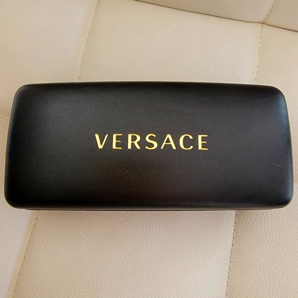 Versace leather bound hard sunglasses case
